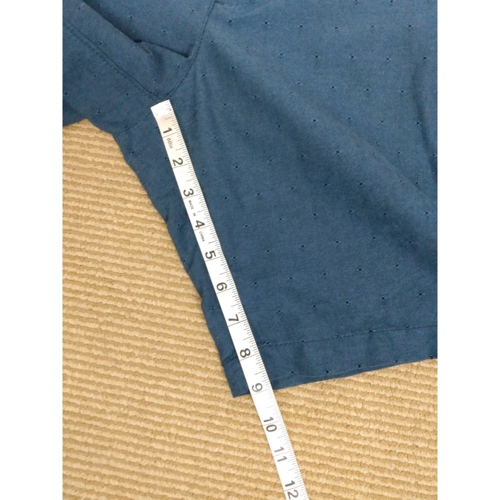 Penguin Shorts Mens Size 32 Blue Chino Flat Front Adult Casual Preppy - Picture 6 of 10